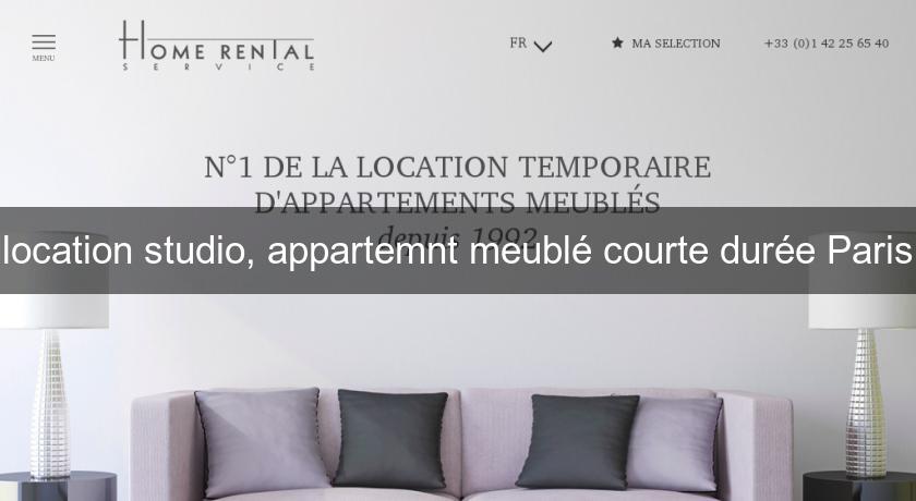 location studio, appartemnt meublé courte durée Paris