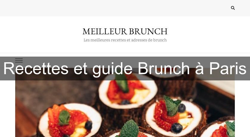 Recettes et guide Brunch à Paris