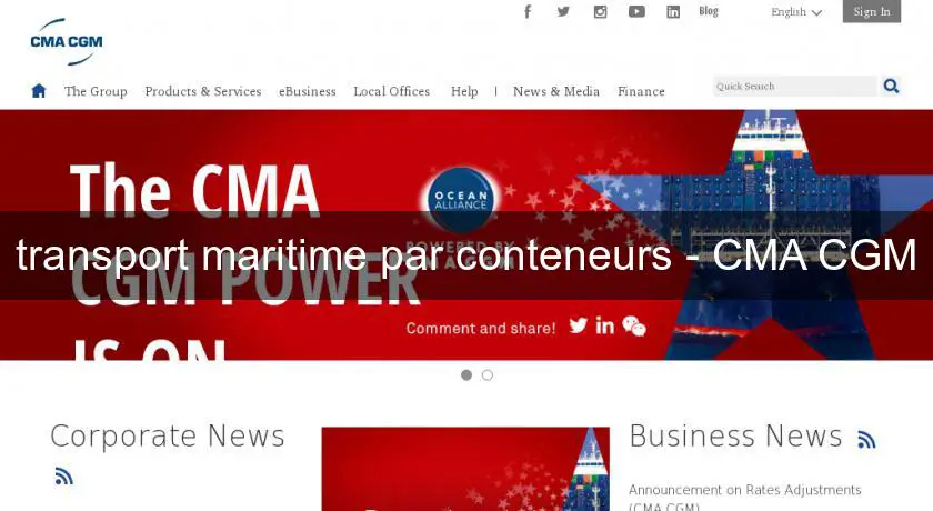 transport maritime par conteneurs - CMA CGM