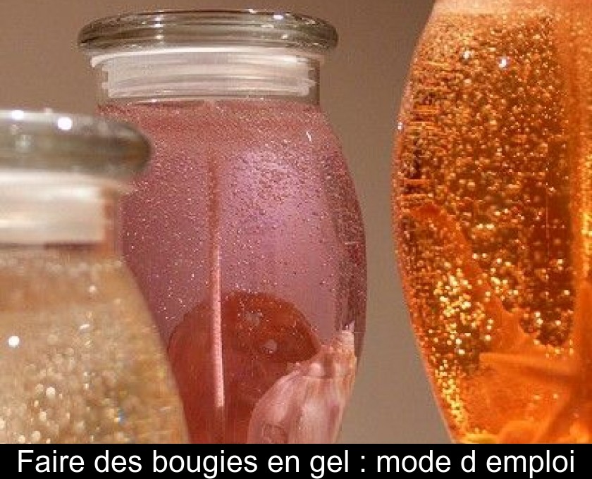 Bougie en gel parfumé dans un bocal en verre avec décoration