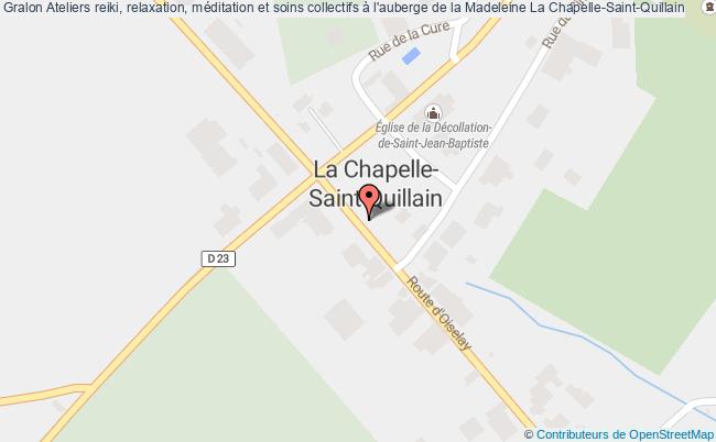 plan Ateliers Reiki, Relaxation, Méditation Et Soins Collectifs à L'auberge De La Madeleine La Chapelle-Saint-Quillain