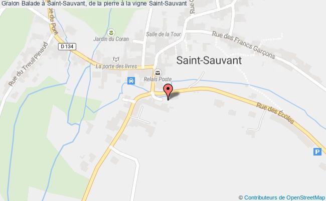 plan Balade à Saint-sauvant, De La Pierre à La Vigne Saint-Sauvant