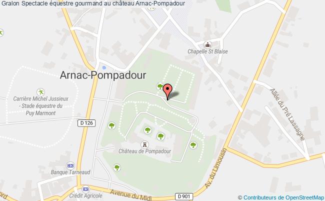 plan Cabaret équestre Au Château Arnac-Pompadour