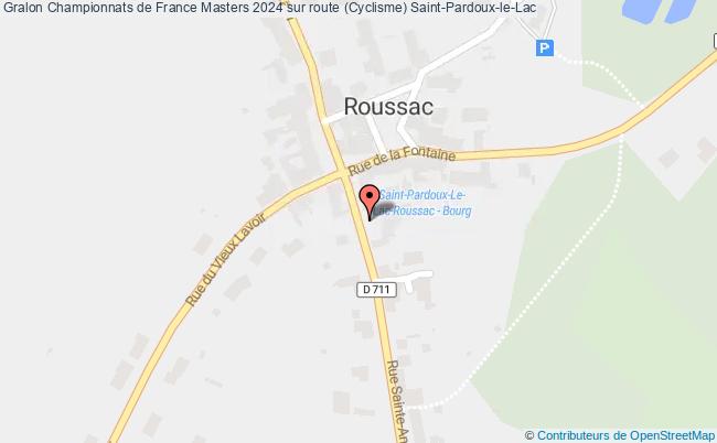 plan Championnats De France Masters 2024 Sur Route (cyclisme) Saint-Pardoux