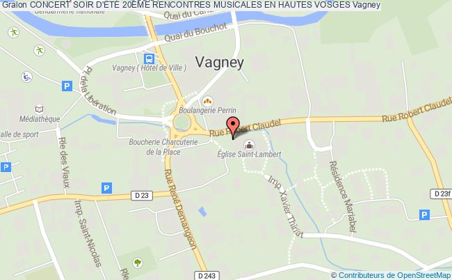 plan Concert Soir D'ÉtÉ 20Ème Rencontres Musicales En Hautes Vosges Vagney