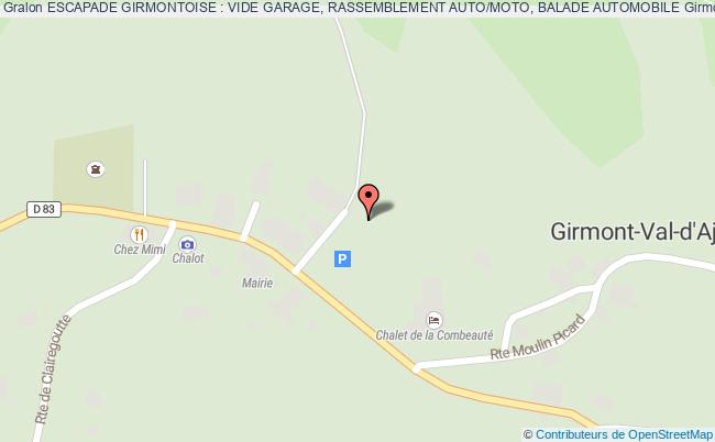 plan Escapade Girmontoise : Vide Garage, Rassemblement Auto/moto, Balade Automobile Girmont-Val-d'Ajol
