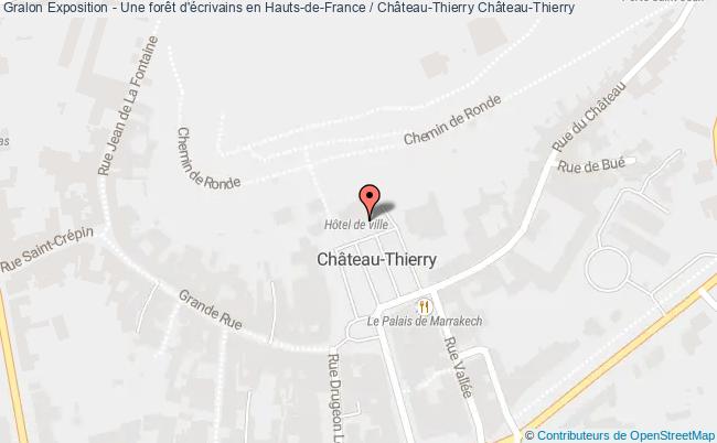 plan Exposition - Une Forêt D'écrivains En Hauts-de-france / Château-thierry Château-Thierry