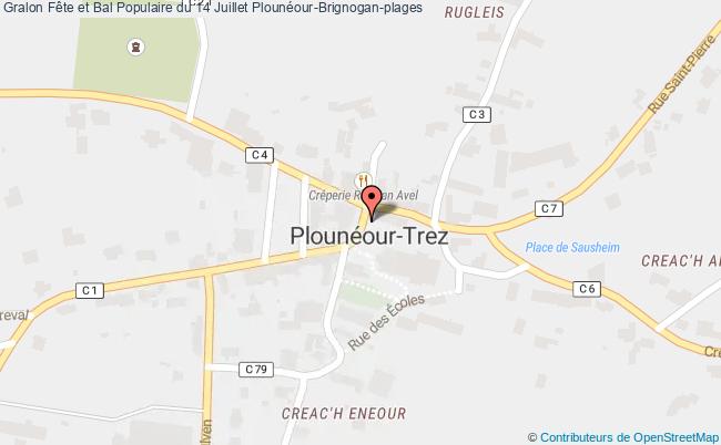 plan Fête Et Bal Populaire Du 14 Juillet Brignogan-Plage