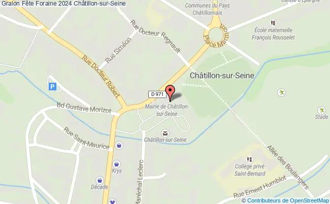 plan Fête Foraine 2024 Châtillon-sur-Seine