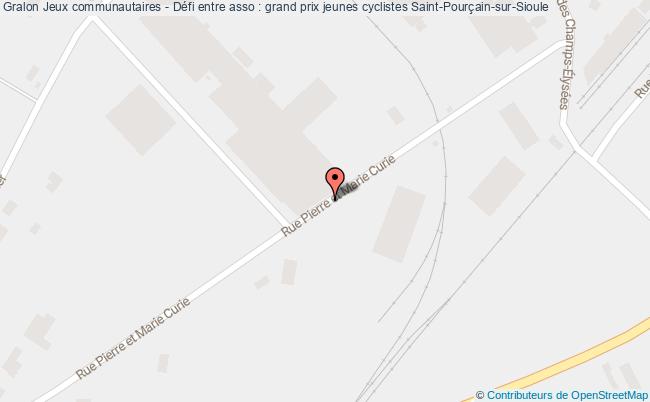 plan Jeux Communautaires - Défi Entre Asso : Grand Prix Jeunes Cyclistes Saint-Pourçain-sur-Sioule