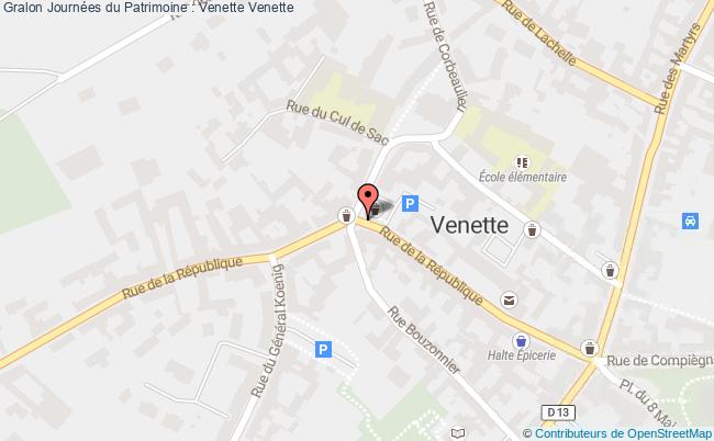 plan Journées Du Patrimoine : Venette Venette
