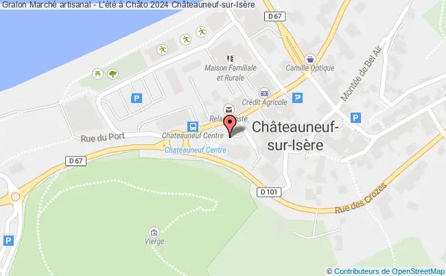 plan Marché Artisanal - L'été à Châto 2024 Châteauneuf-sur-Isère