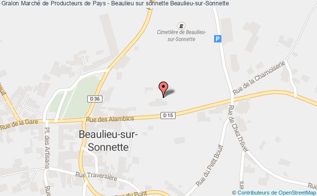 plan Marché De Producteurs De Pays - Beaulieu Sur Sonnette Beaulieu-sur-Sonnette