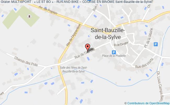 plan Multisport : « Le St Bo » - Run And Bike – Course En BinÔme Saint-Bauzille-de-la-Sylve