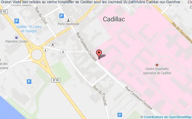 plan Visite Des Cellules Au Centre Hospitalier De Cadillac Pour Les Journées Du Patrimoine Cadillac