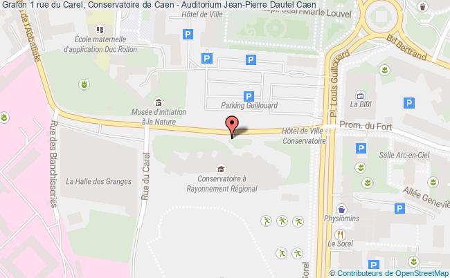 plan 1 rue du Carel, Conservatoire de Caen - Auditorium Jean-Pierre Dautel 