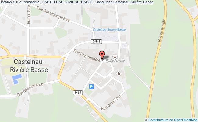 plan 2 rue Pomadère, CASTELNAU-RIVIERE-BASSE, Castel'bar 