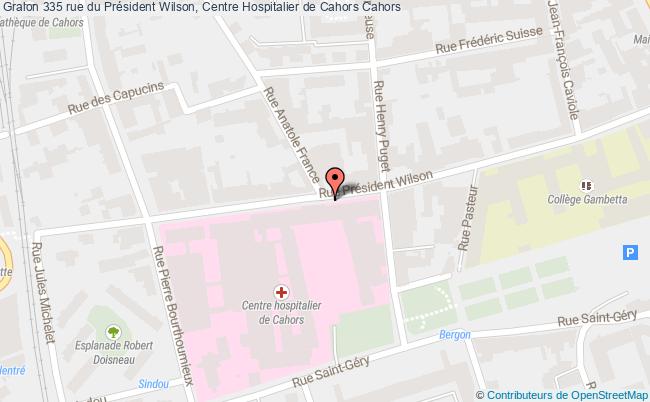 plan 335 rue du Président Wilson, Centre Hospitalier de Cahors 