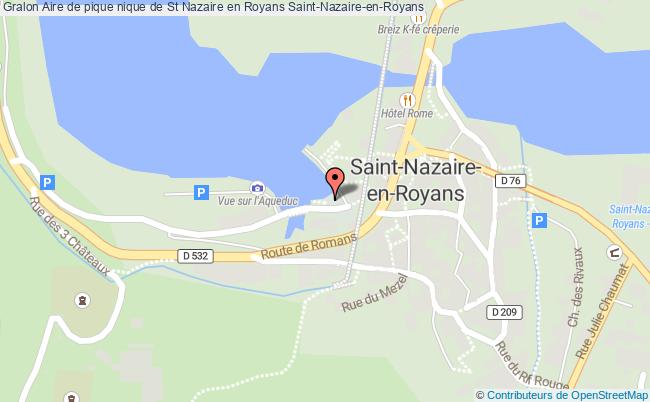 plan Aire de pique nique de St Nazaire en Royans 