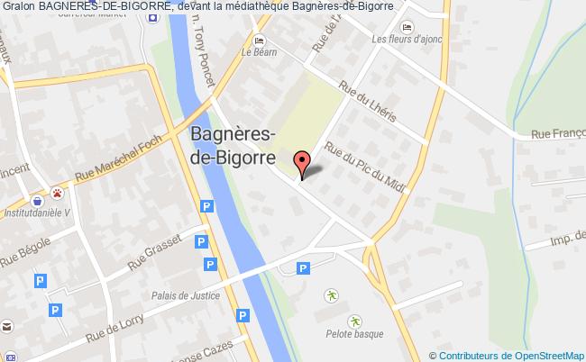 plan BAGNERES-DE-BIGORRE, devant la médiathèque 