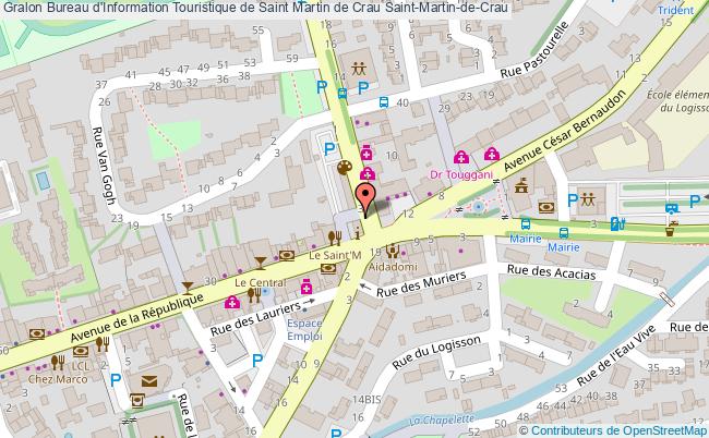plan Bureau d'Information Touristique de Saint Martin de Crau 