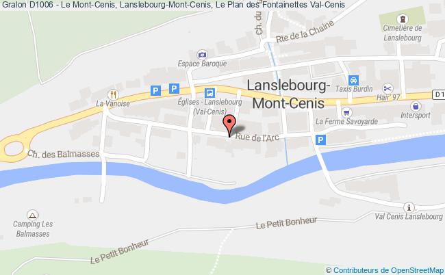 plan D1006 - Le Mont-Cenis, Lanslebourg-Mont-Cenis, Le Plan des Fontainettes 