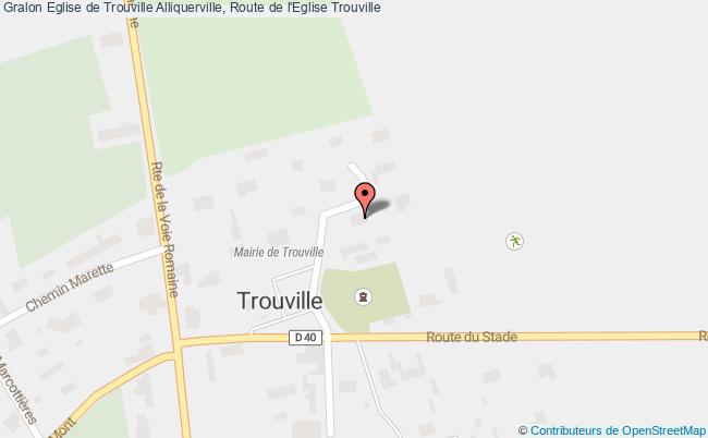 plan Eglise de Trouville Alliquerville, Route de l'Eglise 