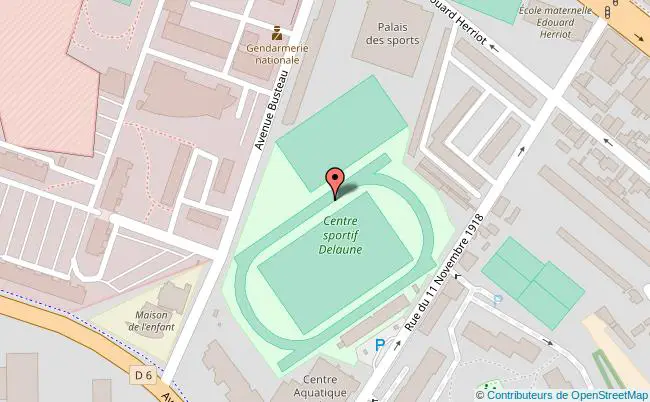 plan Palais des sports Delaune - Maisons Alfort 
