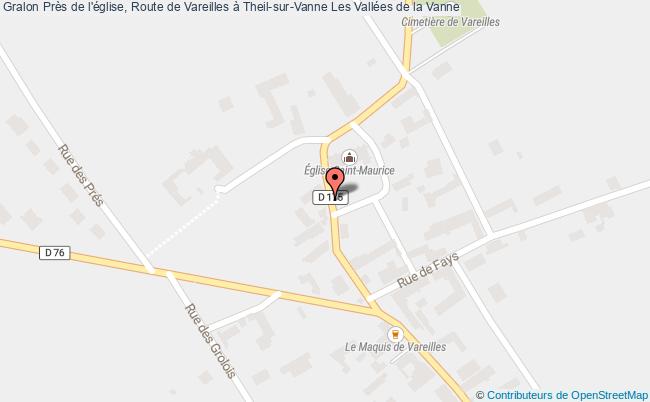 plan Près de l'église, Route de Vareilles à Theil-sur-Vanne 