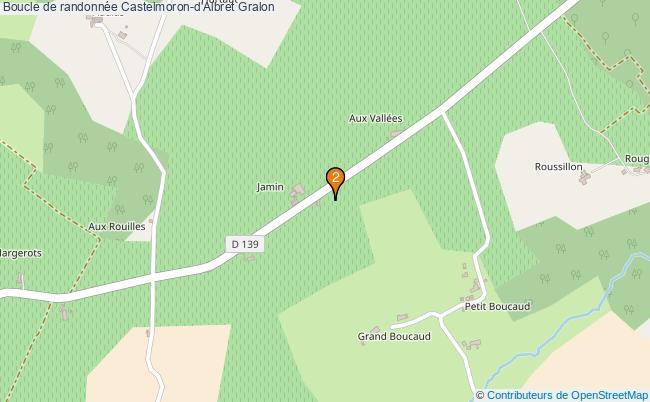plan Boucle de randonnée Castelmoron-d'Albret : 2 équipements