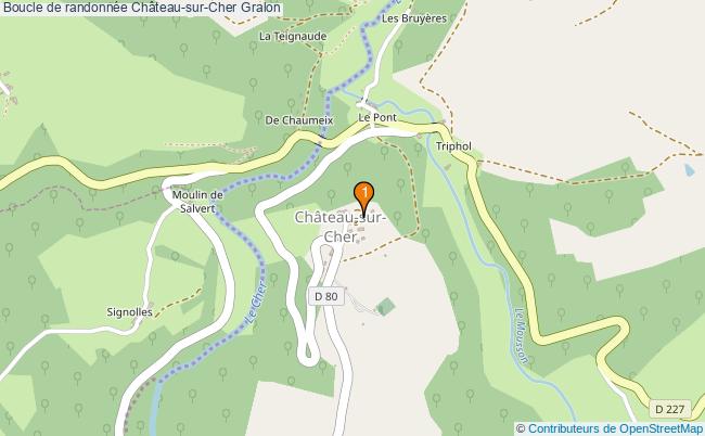 plan Boucle de randonnée Château-sur-Cher : 1 équipements