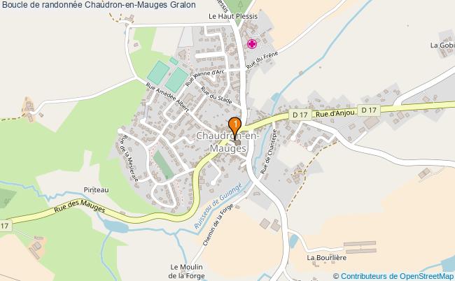 plan Boucle de randonnée Chaudron-en-Mauges : 1 équipements