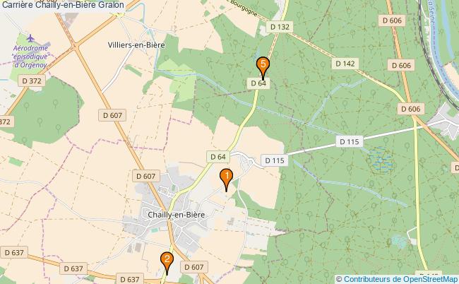 plan Carrière Chailly-en-Bière : 5 équipements
