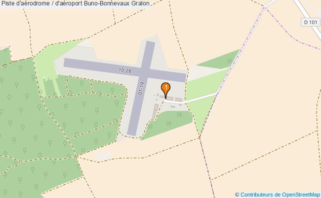 plan Piste daérodrome / d'aéroport Buno-Bonnevaux : 1 équipements