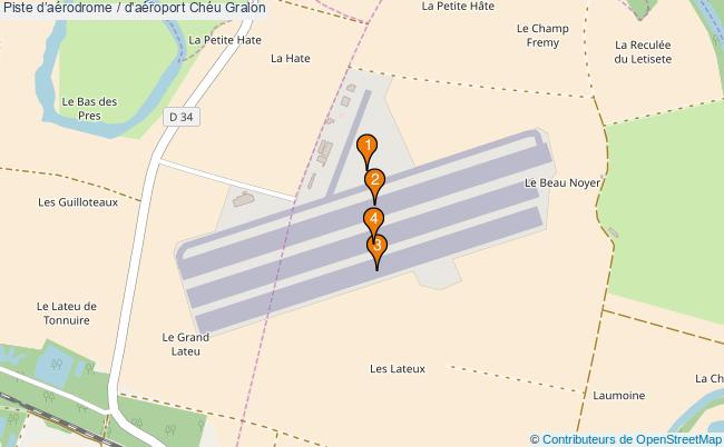 plan Piste daérodrome / d'aéroport Chéu : 4 équipements