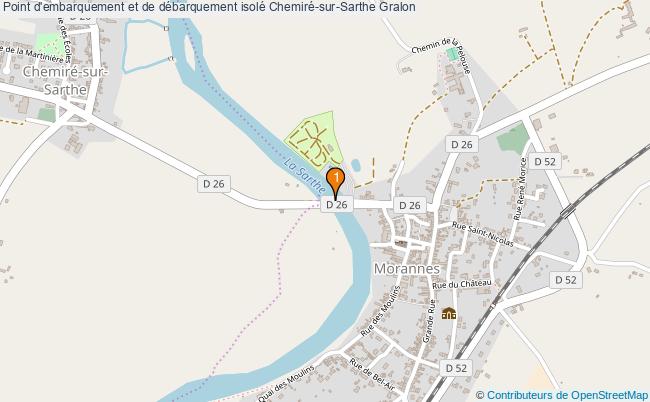 plan Point d'embarquement et de débarquement isolé Chemiré-sur-Sarthe : 1 équipements