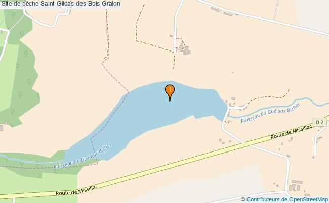 plan Site de pêche Saint-Gildas-des-Bois : 1 équipements