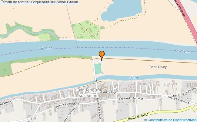 plan Terrain de football Criquebeuf-sur-Seine : 1 équipements