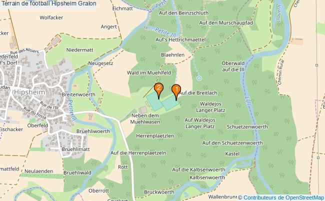 plan Terrain de football Hipsheim : 2 équipements