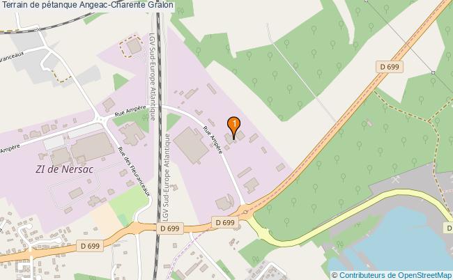 plan Terrain de pétanque Angeac-Charente : 1 équipements