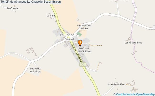 plan Terrain de pétanque La Chapelle-Souëf : 1 équipements