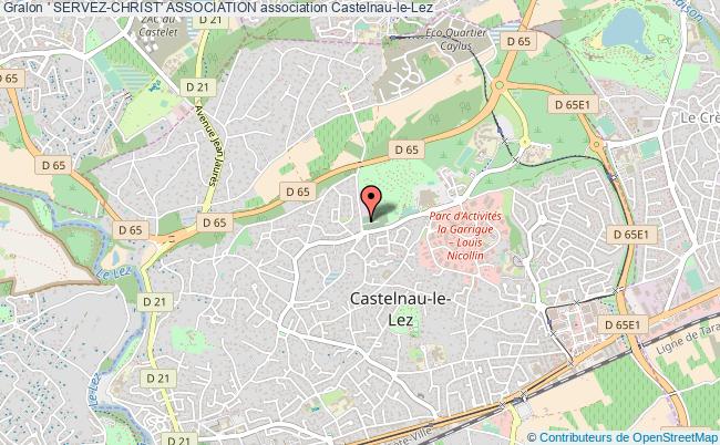 plan association ' Servez-christ' Association Castelnau-le-Lez