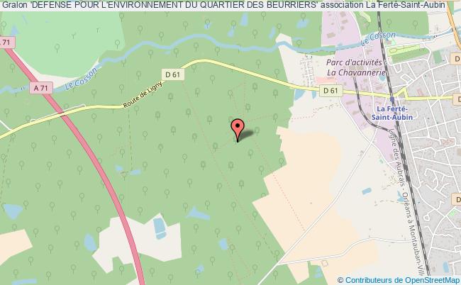 plan association 'defense Pour L'environnement Du Quartier Des Beurriers' La Ferté-Saint-Aubin