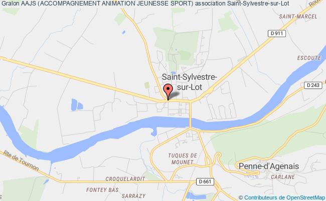 plan association Aajs (accompagnement Animation Jeunesse Sport) Saint-Sylvestre-sur-Lot
