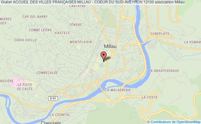 plan association Accueil Des Villes FranÇaises Millau - Coeur Du Sud-aveyron 12100 Millau