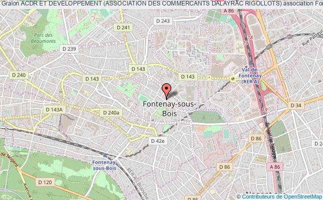 plan association Acdr Et Developpement (association Des Commercants Dalayrac Rigollots) Fontenay-sous-Bois