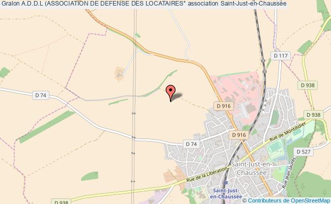 plan association A.d.d.l (association De Defense Des Locataires° Saint-Just-en-Chaussée