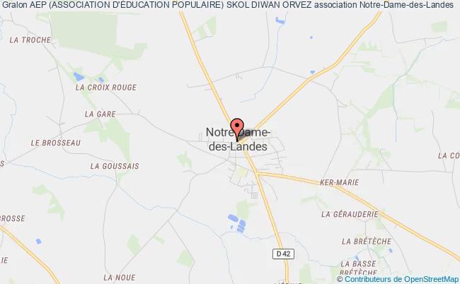 plan association Aep (association D'Éducation Populaire) Skol Diwan Orvez Notre-Dame-des-Landes