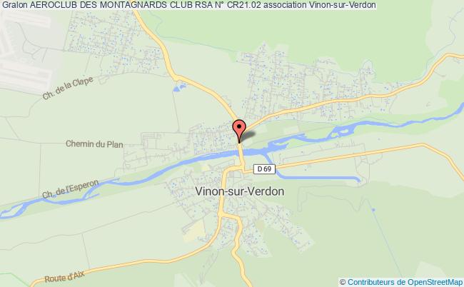 plan association Aeroclub Des Montagnards Club Rsa N° Cr21.02 Vinon-sur-Verdon