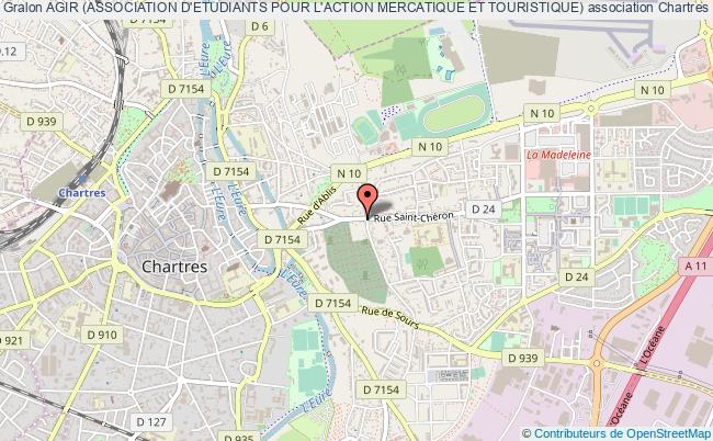 plan association Agir (association D'etudiants Pour L'action Mercatique Et Touristique) Chartres